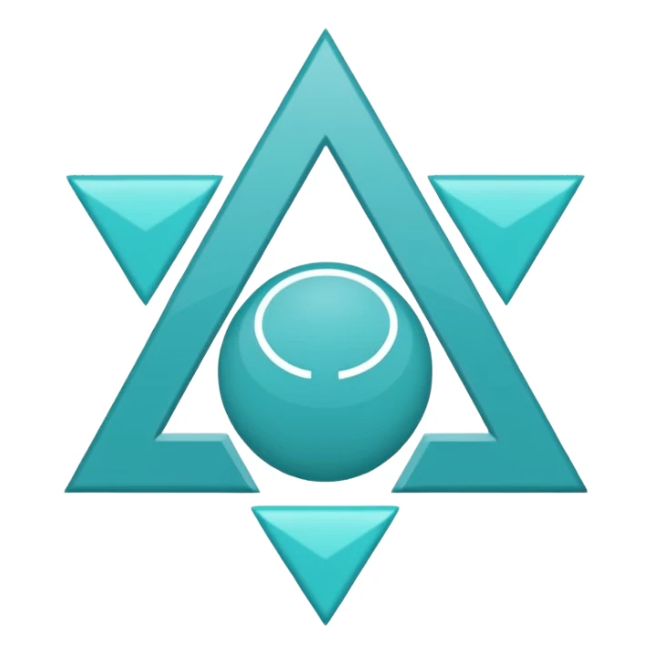 NPN+ symbol in turquoise, simple and clear sticker