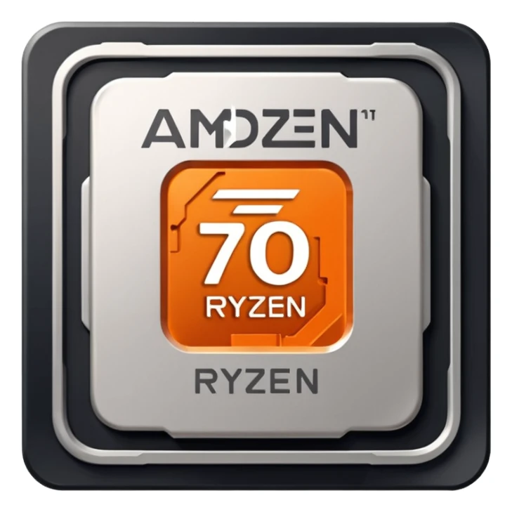 microchip with the number 7000 on it, AMD Ryzen 7000 CPU sticker