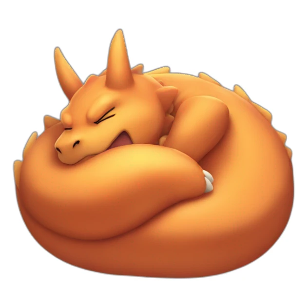 charizard curled up sleeping sticker