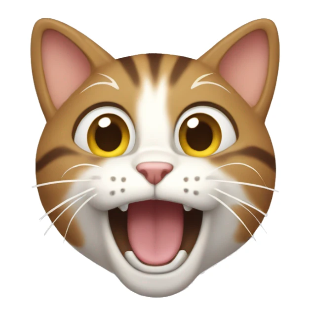 excited cat sticker
