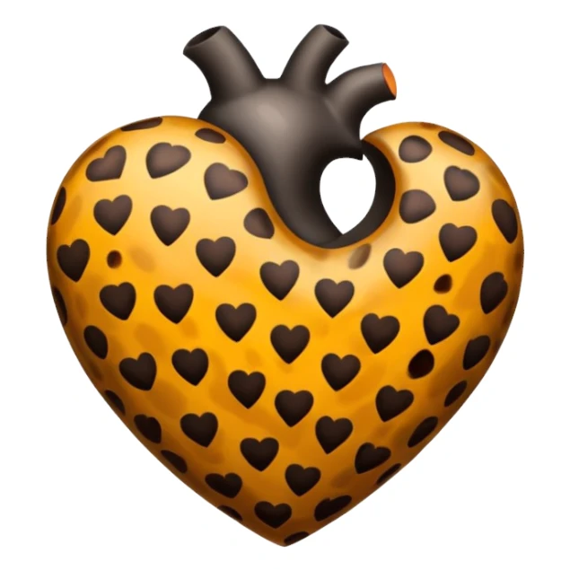 un cuore leopardato non giallo sticker