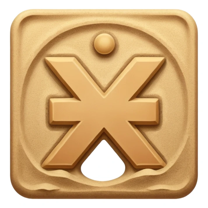 a sand themed correct mark sticker