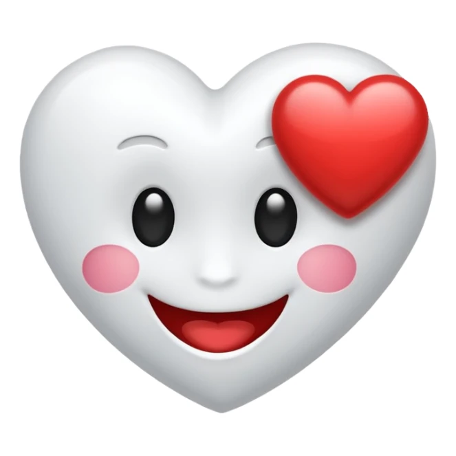 Un sourire avec un coeur sticker