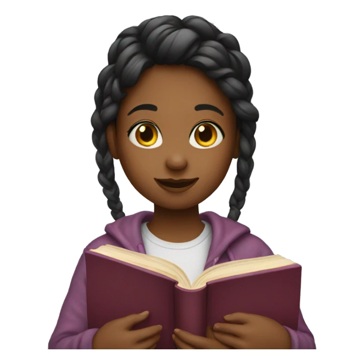 Girl with book sticker