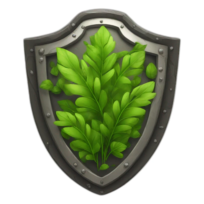 shield with greenery sticker