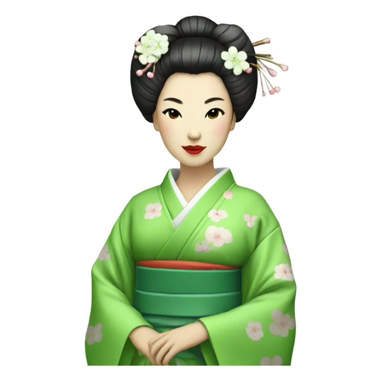 geisha green sticker