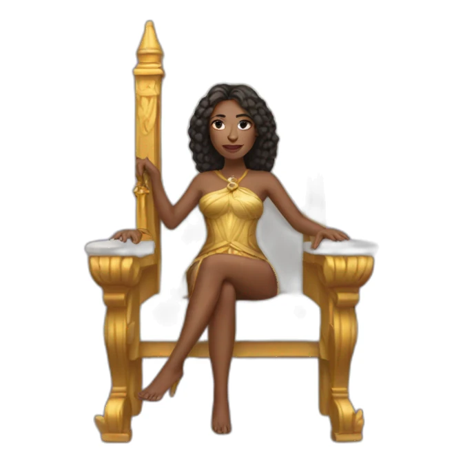 Woman on throne sticker