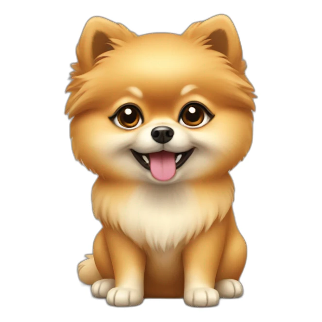pomeranian child sticker