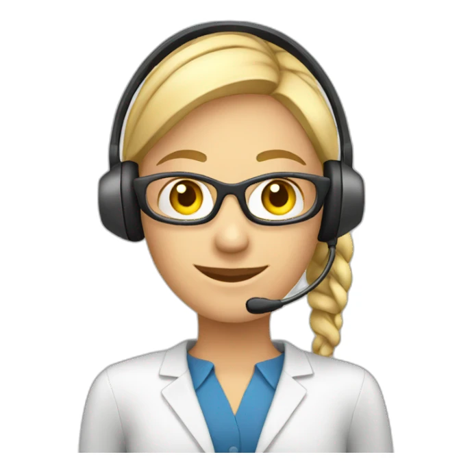 customer service agent with headset sticker