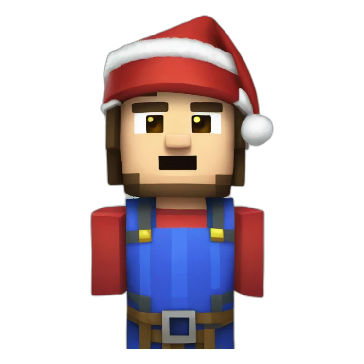 minecraft christmas sticker