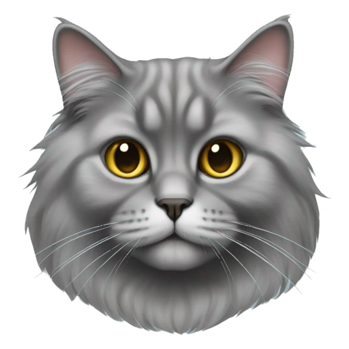 gray british longhair cat sticker