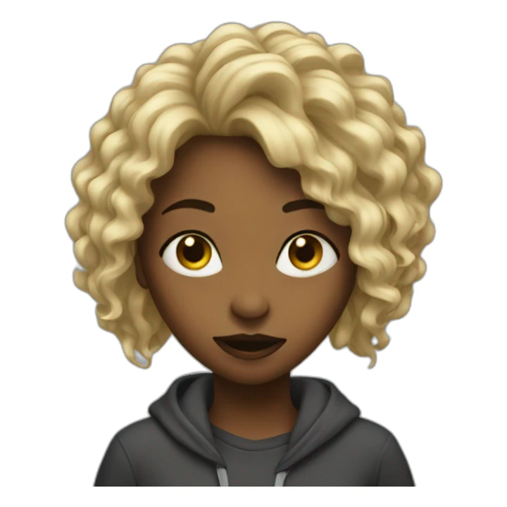 crazy music girl sticker