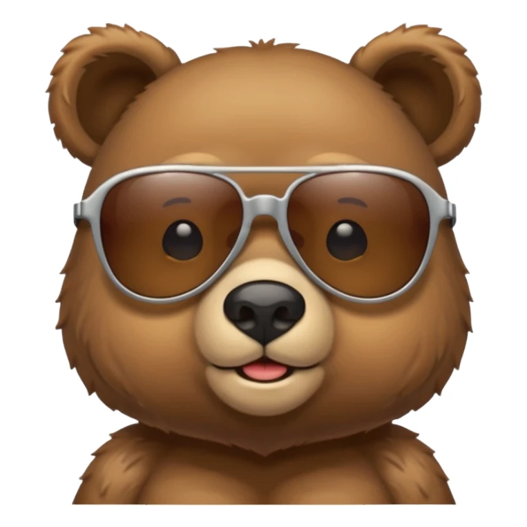 a cute bear in sunglasses sticker