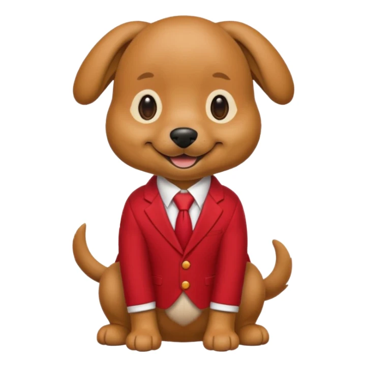 dog with red suit sticker