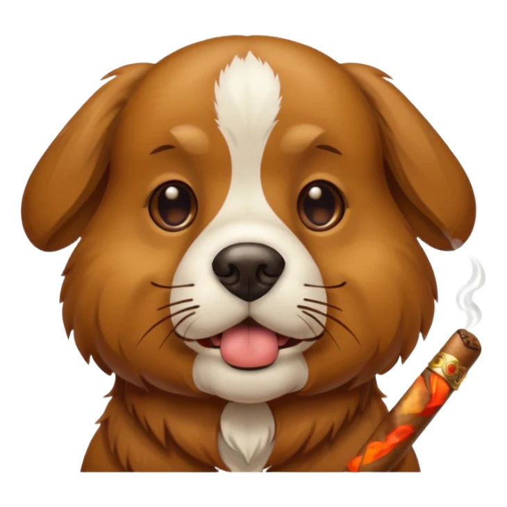 dog with cigar sticker
