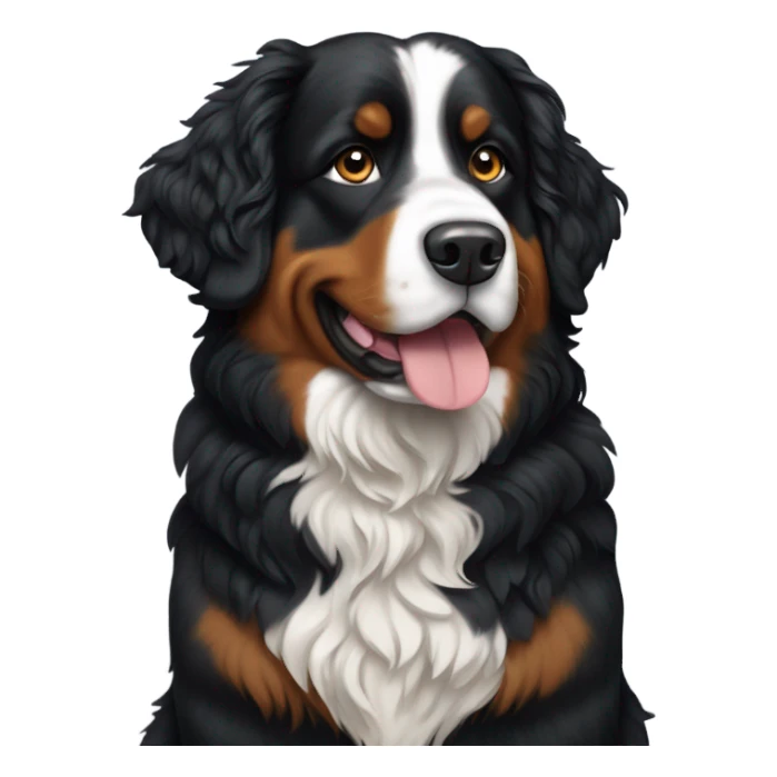 Curly Bernese mountain dog sticker