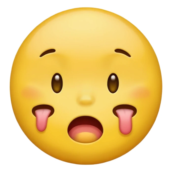 Yellow emoji drooling half asleep sticker