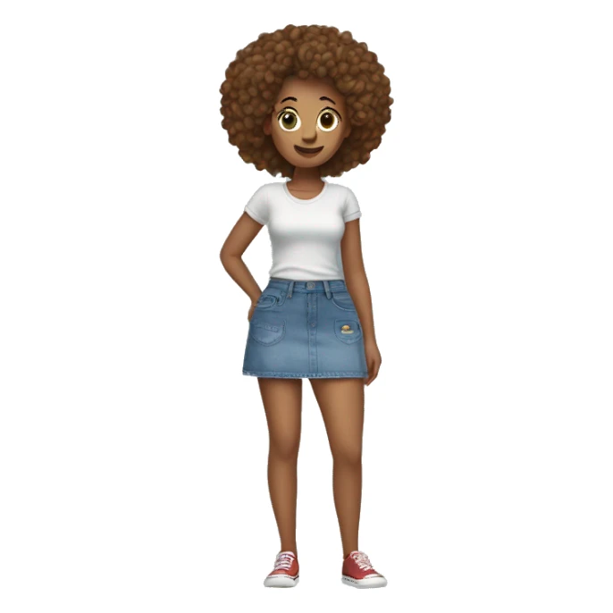 Cute denim skirt sticker