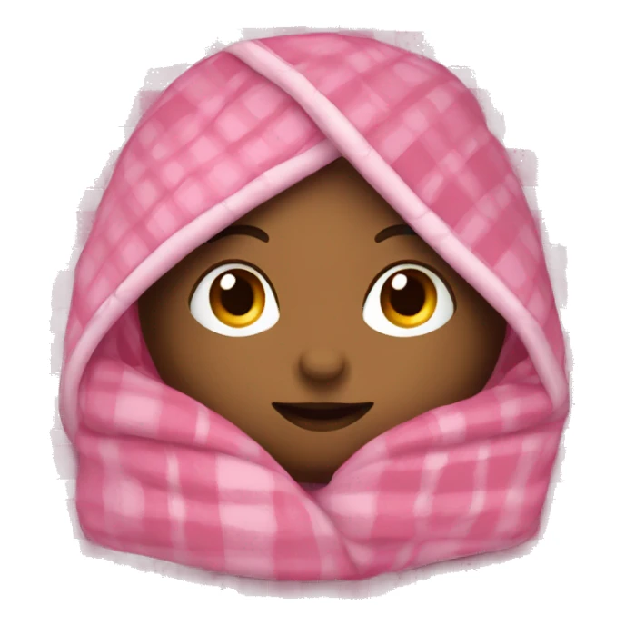 Pink ,plaid, blanket sticker