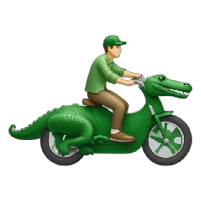 Guy using lacoste riding in crocodile sticker