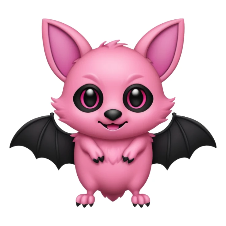 Pink and black bat sticker