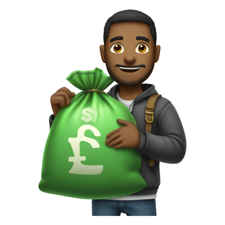 Stas with money bag  sticker