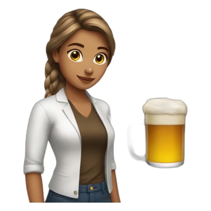girl-work-beer-coffee sticker