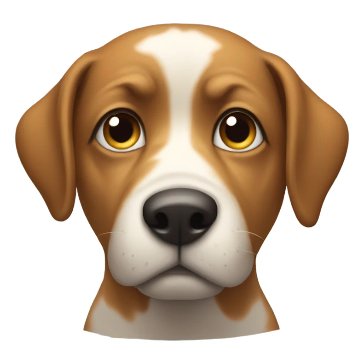 dog gazing with depth focus sticker