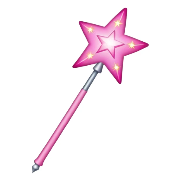 pink wand with sparks sticker