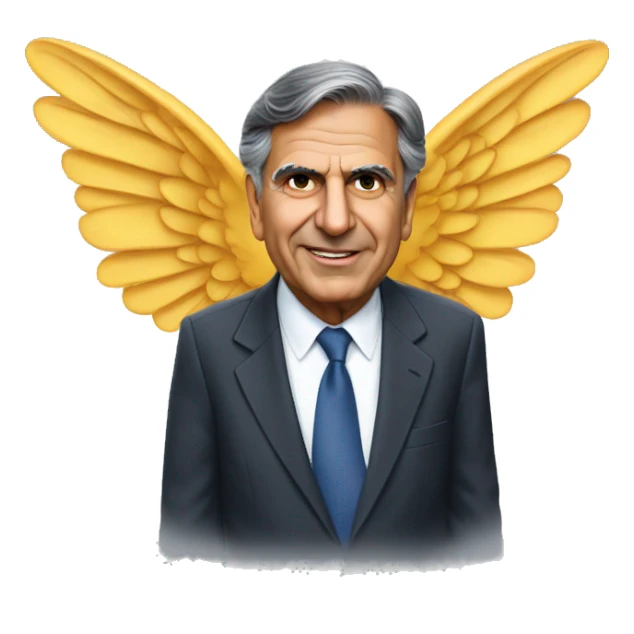 Ratan Tata with wings  sticker