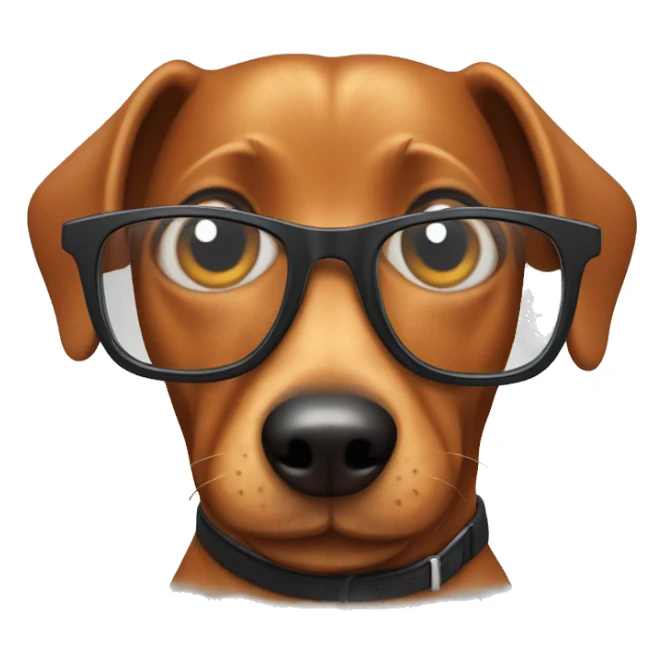 Wiener dog wearing glasses sticker