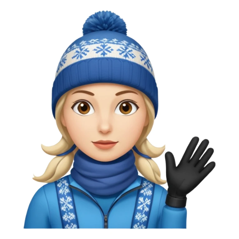 Woman Nordic ski sticker