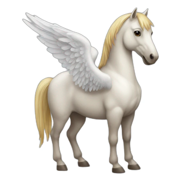 Horse with duck head and wings sticker