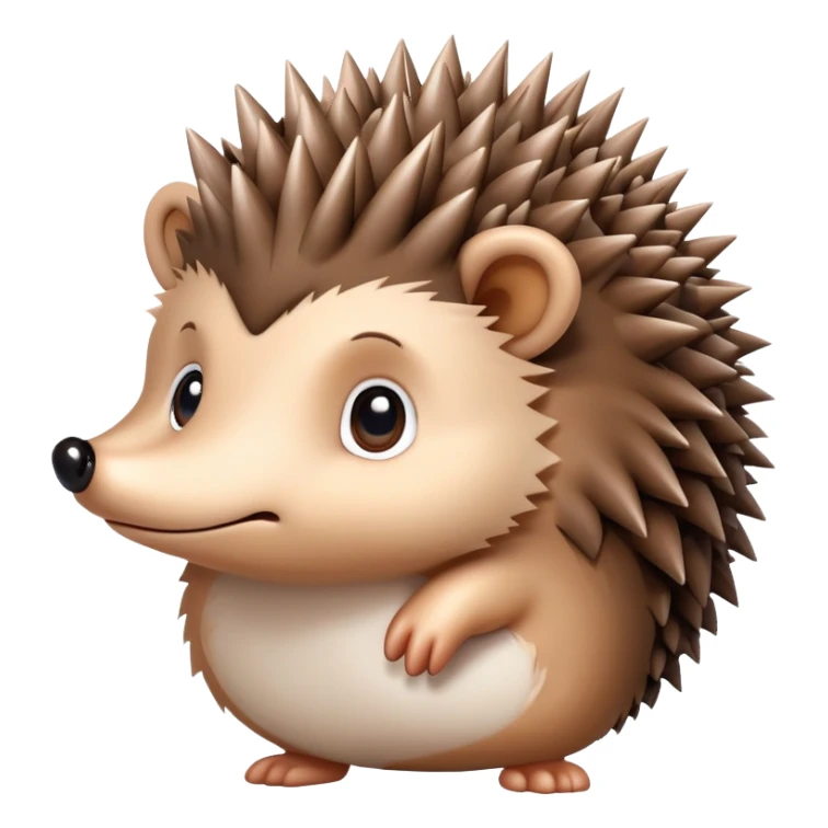 cute hedgehog with spiky back sticker