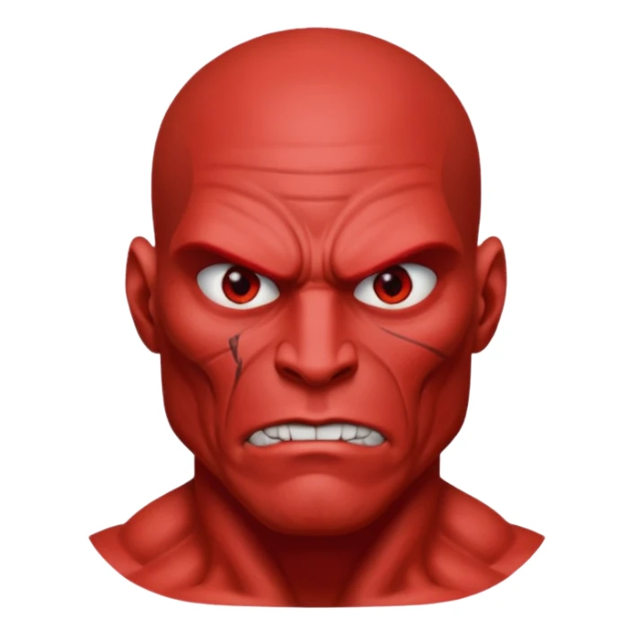 red mutant human sticker