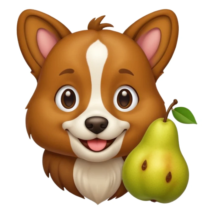 Hund mit Birne in der Hand  sticker