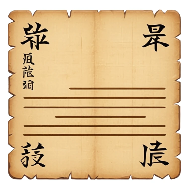 japanese papyrus, wiritng sticker