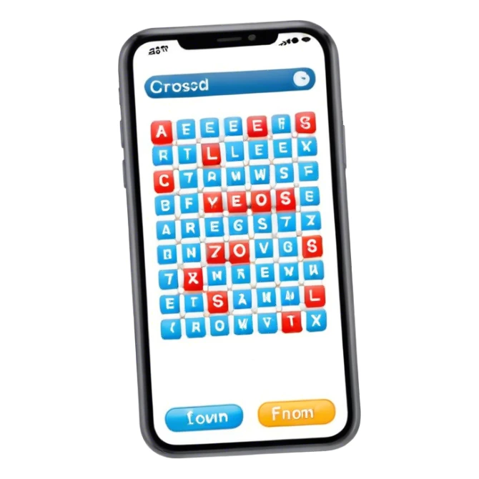 Crosswords in phone sticker