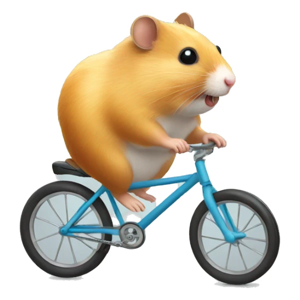 hamster on a bike sticker