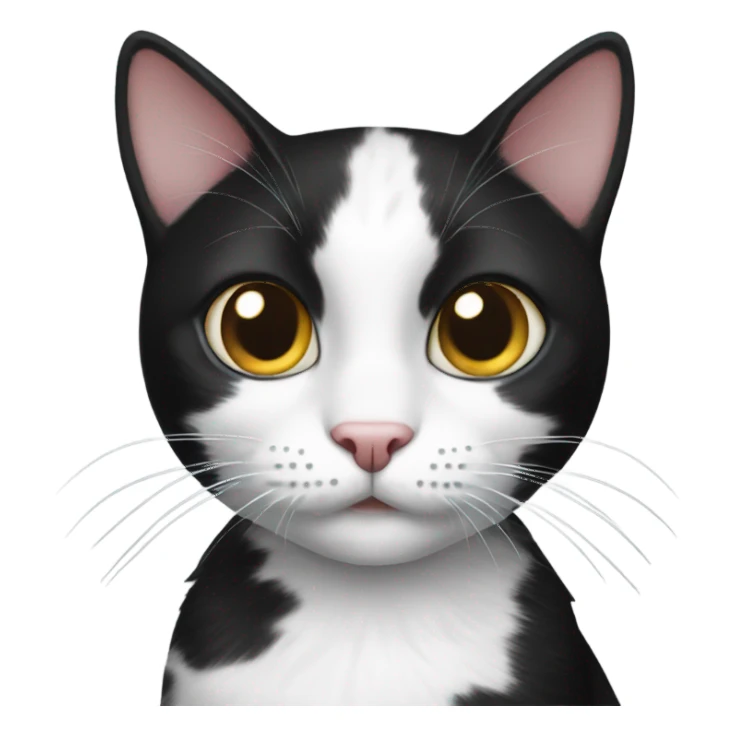 Black and white cat with spots sticker