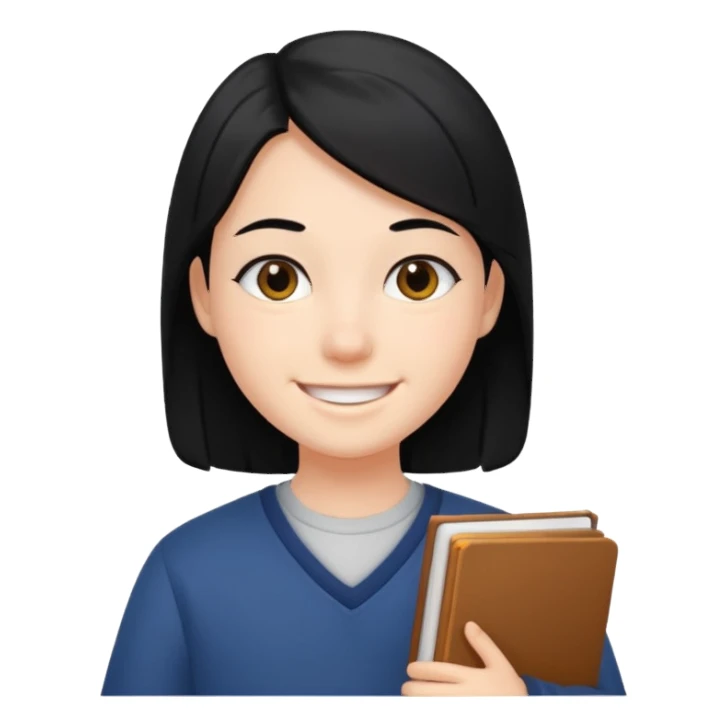 ESTUDIANTE CON CABELLO NEGRO sticker