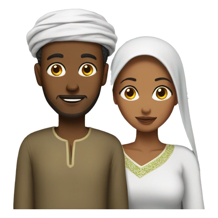 Traditional somali couple sticker