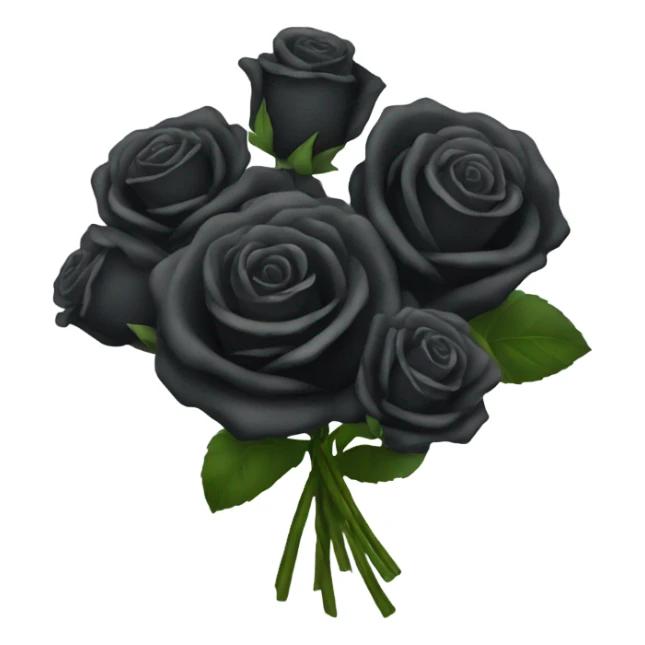Black rose bouquet sticker