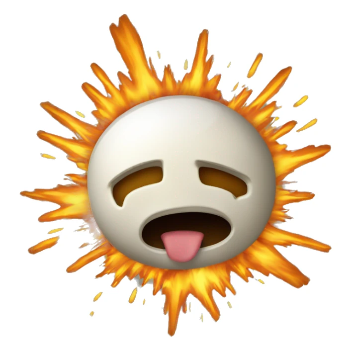 esqueleto sorprendido con explosion en la cabeza como explosion sticker