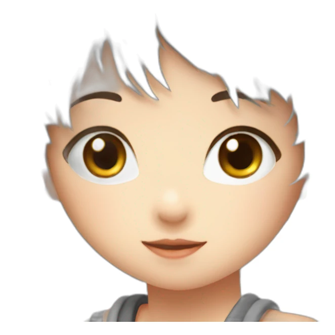 Fille cute manga sticker