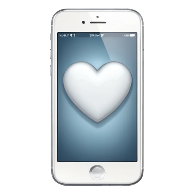 아이폰 화이트 하트 sticker
