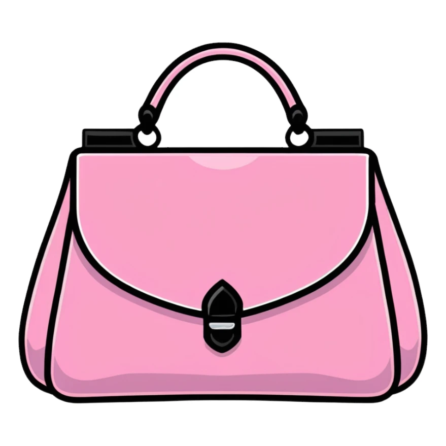 pink and black gothic purse sticker