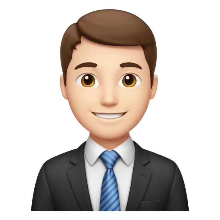 
office worker man, wearing tie sticker