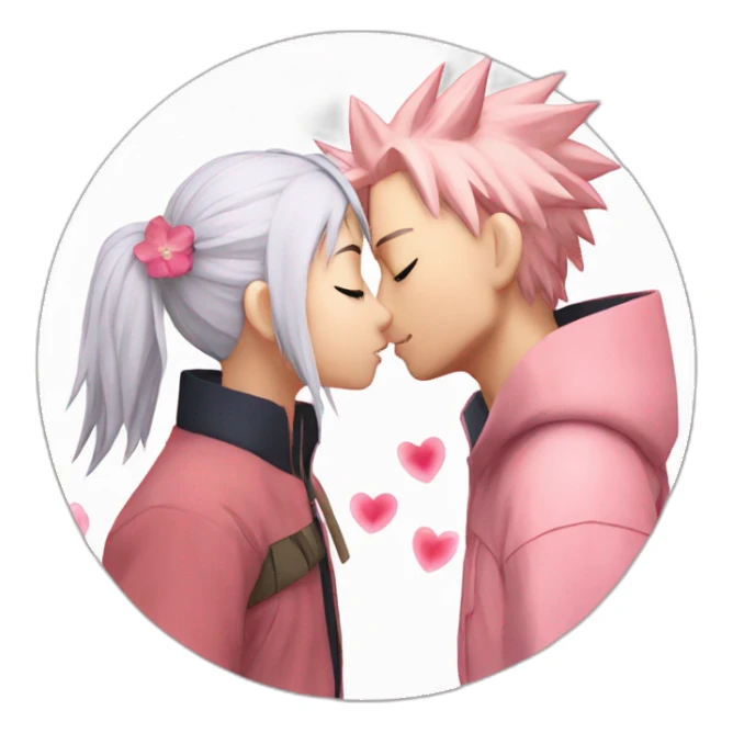 Naruto kissing sakura sticker