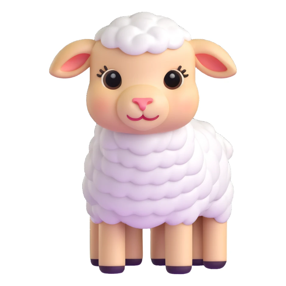 adorable lamb sticker